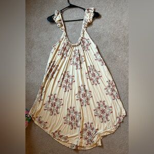 Free People Ivory and Red Patterned Mini Dress - NWT - Size XS